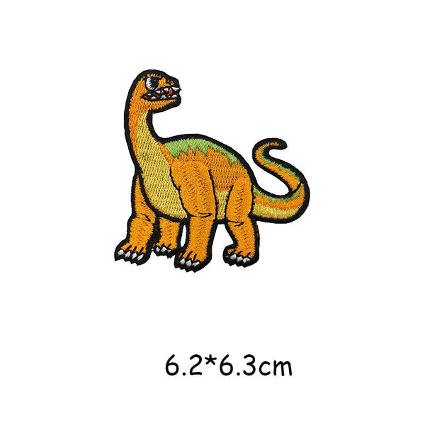 Dinosaur 'Brontosaurus | Orange' Embroidered Patch