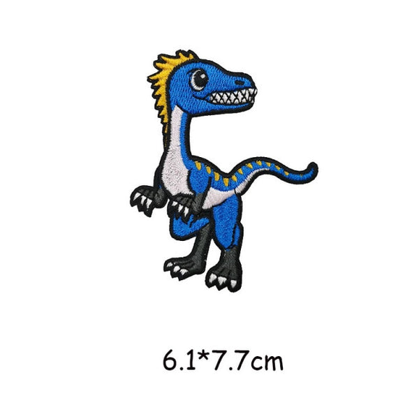 Dinosaur 'Allosaurus Cartoon | Blue' Embroidered Patch