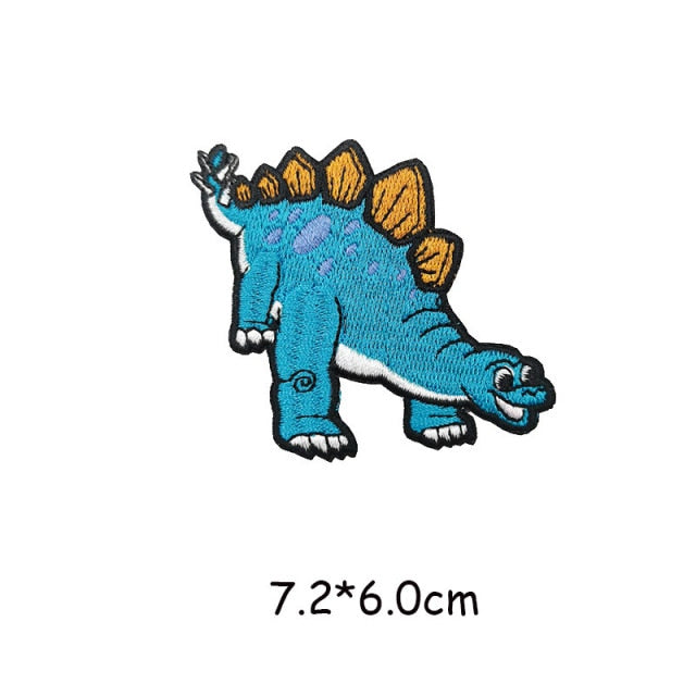 Dinosaur 'Stegosaurus | Blue' Embroidered Patch