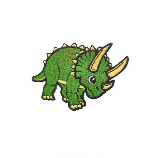 Dinosaur 'Triceratops | Green' Embroidered Patch