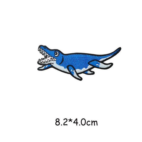 Dinosaur 'Mosasaurus | Blue' Embroidered Patch