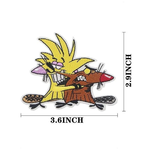 The Angry Beavers 'Norbert Teasing Daggett' Embroidered Patch