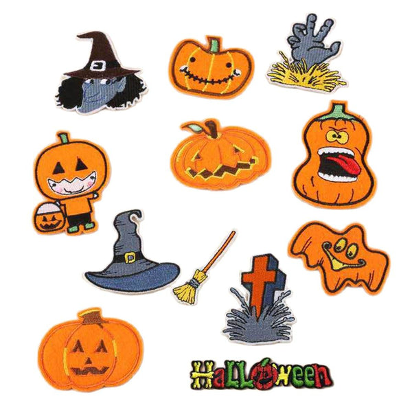 Halloween 'Scary Pumpkin' Embroidered Patch