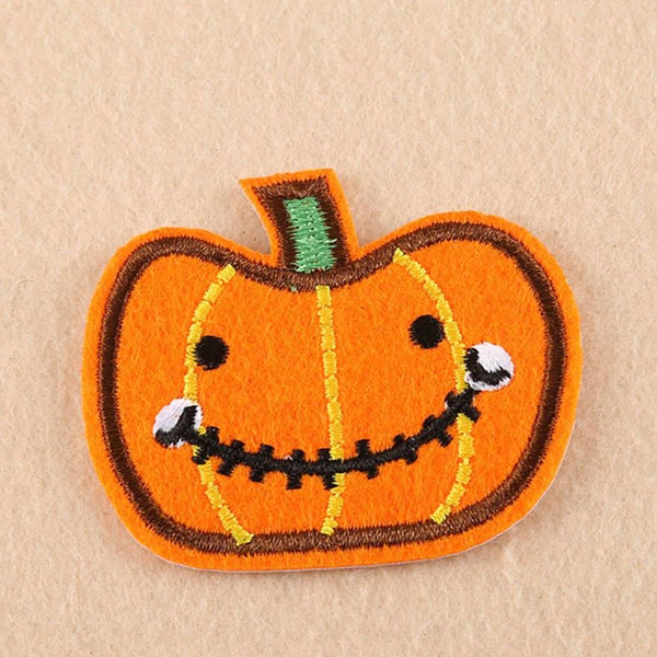 Halloween 'Pumpkin Stitched Mouth' Embroidered Patch