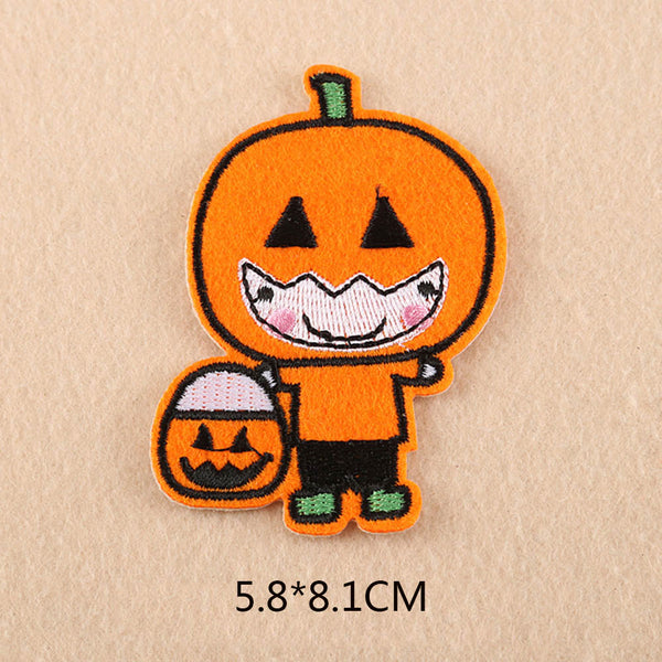 Halloween 'Pumpkin Kid' Embroidered Patch