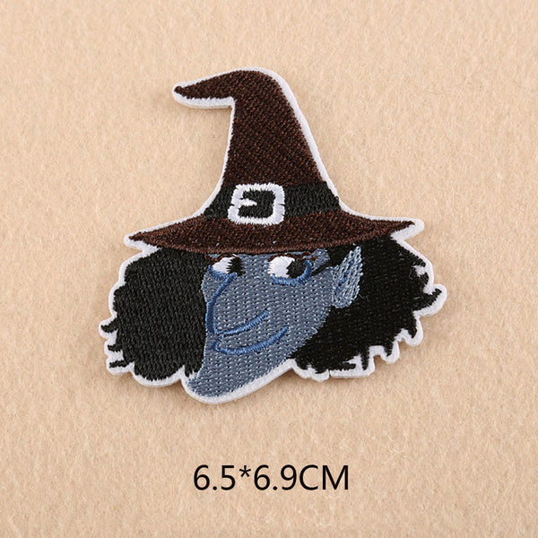 Halloween 'Witch Head' Embroidered Patch