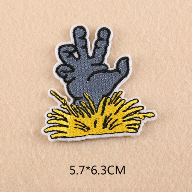 Halloween 'Zombie Hand' Embroidered Patch