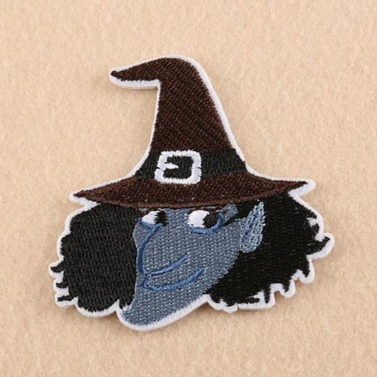 Halloween 'Witch Head' Embroidered Patch