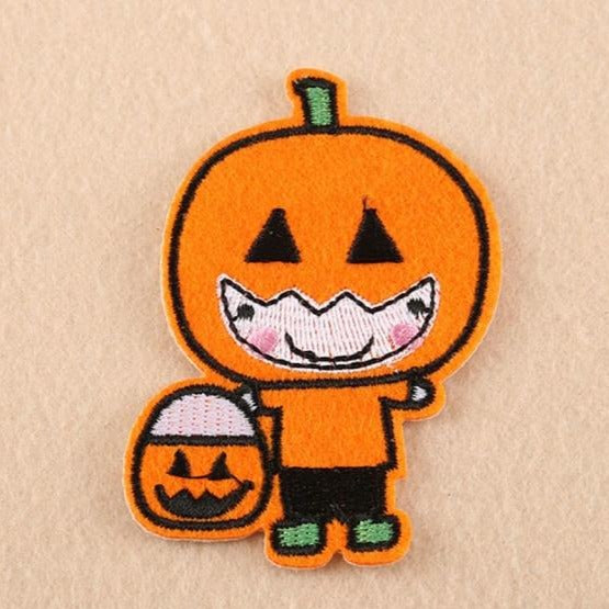 Halloween 'Pumpkin Kid' Embroidered Patch