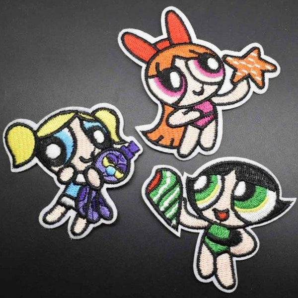 The Powerpuff Girls 'Playing' Embroidered Patch