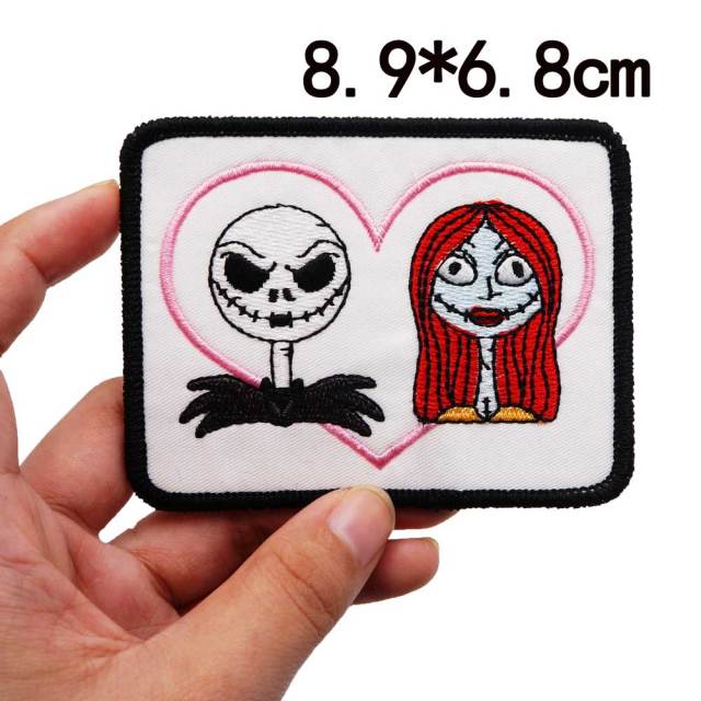 The Nightmare Before Christmas 'Jack & Sally | Heart' Embroidered Patch