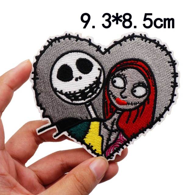 The Nightmare Before Christmas 'Jack & Sally | Lovely Couple' Embroidered Patch