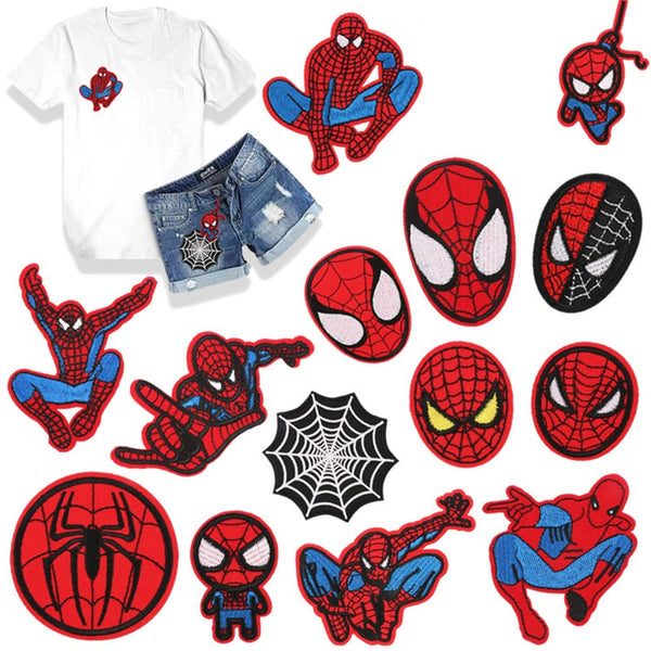 Spider-Man 'Red and Black Face' Embroidered Patch