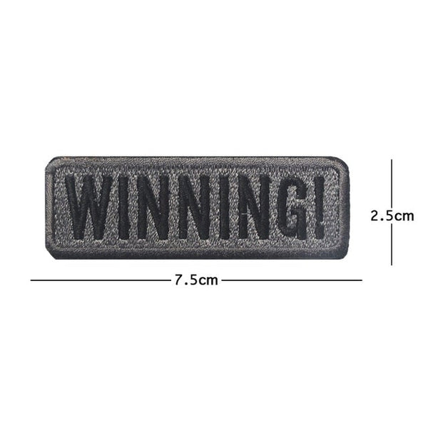 'Winning | 3.0' Embroidered Velcro Patch