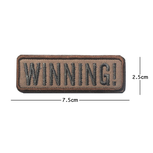 'Winning | 2.0' Embroidered Velcro Patch