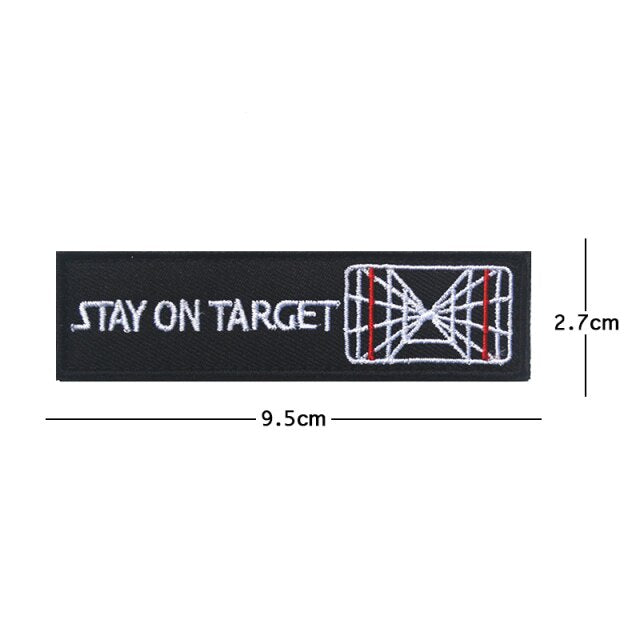 Star Wars 'Stay On Target' Embroidered Velcro Patch