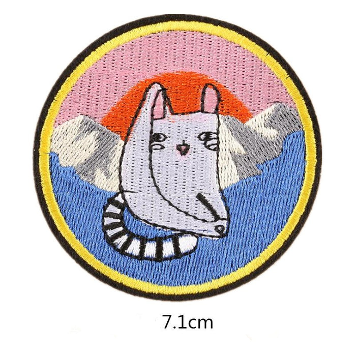 Painting 'Cat Stretching' Embroidered Patch