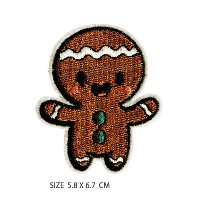 Christmas 'Ginger Bread | Excited' Embroidered Patch