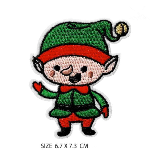 Christmas 'Elf | Waving' Embroidered Patch