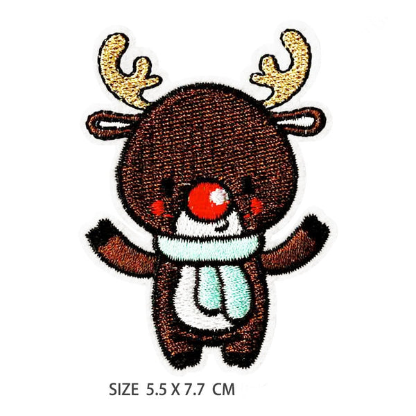 Christmas 'Reindeer | Red Nose' Embroidered Patch