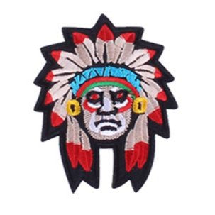 Indian 'Warrior | Face' Embroidered Patch
