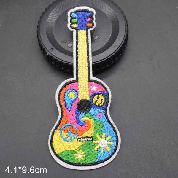 Music 'Cute Guitar Art' Embroidered Patch