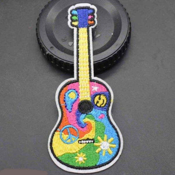 Music 'Cute Guitar Art' Embroidered Patch