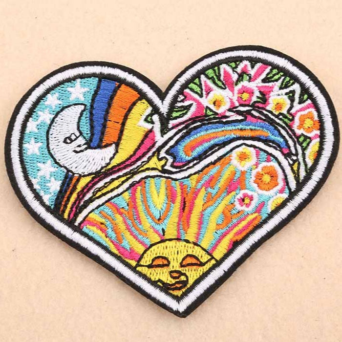 Art 'Moon, Stars and Sun | Heart' Embroidered Patch