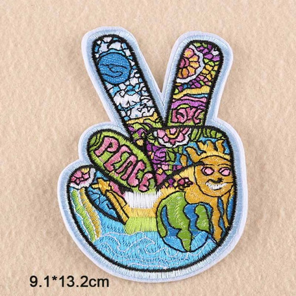 Art 'Hand Peace Sign' Embroidered Patch