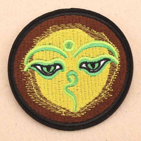 'Buddha Eyes | Urna' Embroidered Patch