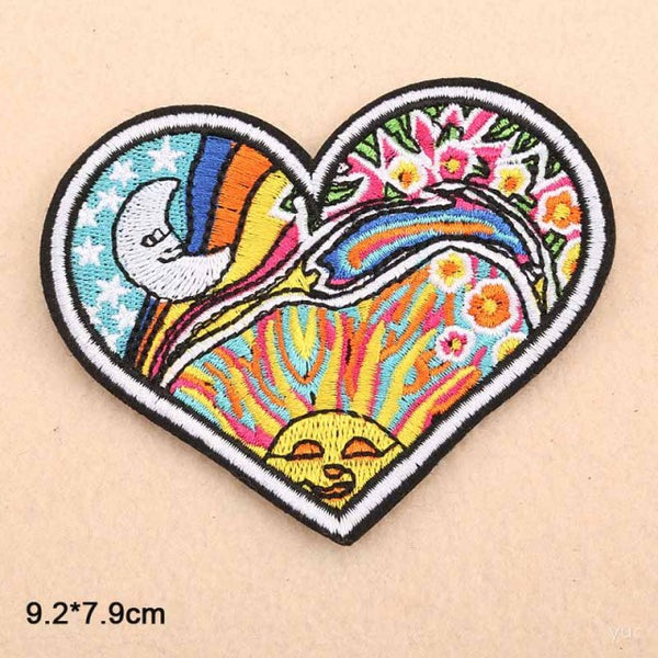 Art 'Moon, Stars and Sun | Heart' Embroidered Patch