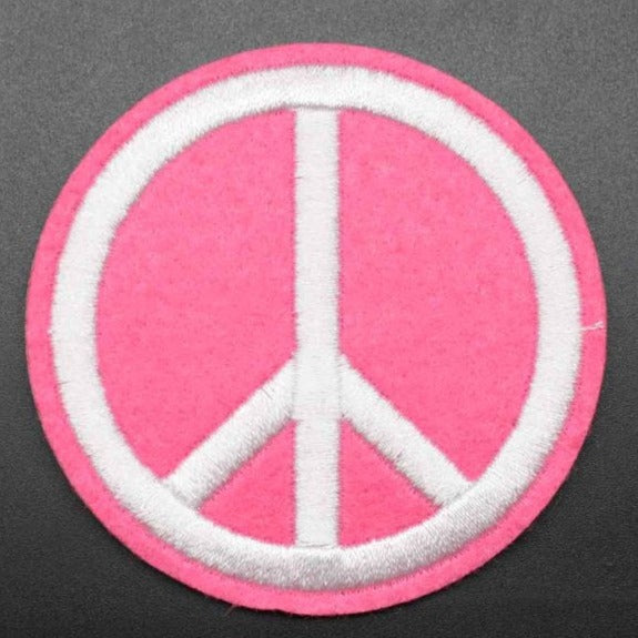 'Peace Symbol | Pink' Embroidered Patch