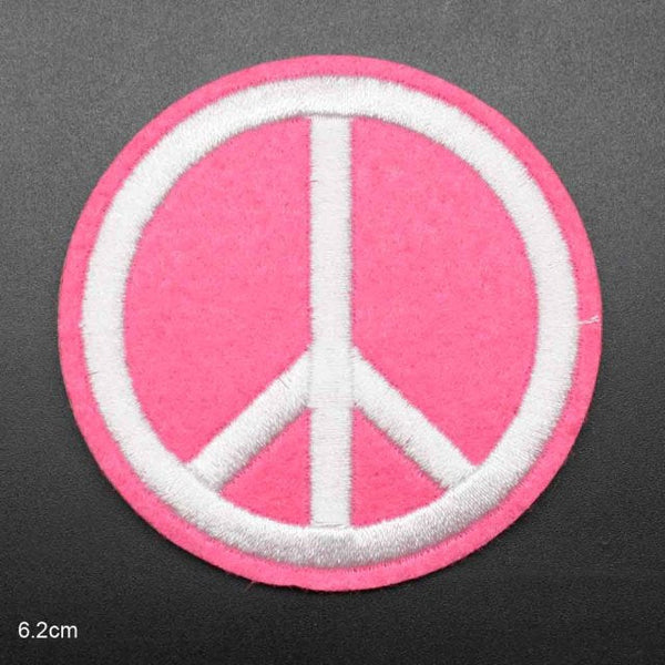 'Peace Symbol | Pink' Embroidered Patch