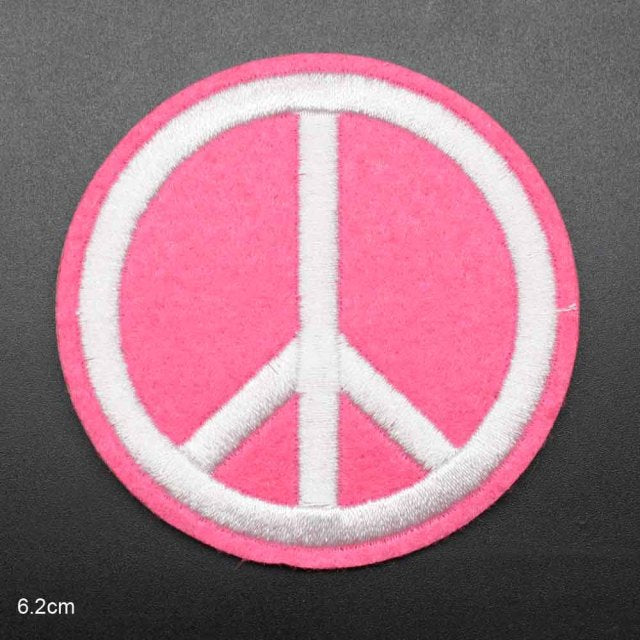 'Peace Symbol | Pink' Embroidered Patch