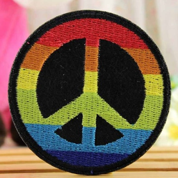 'Peace Symbol | Rainbow' Embroidered Patch