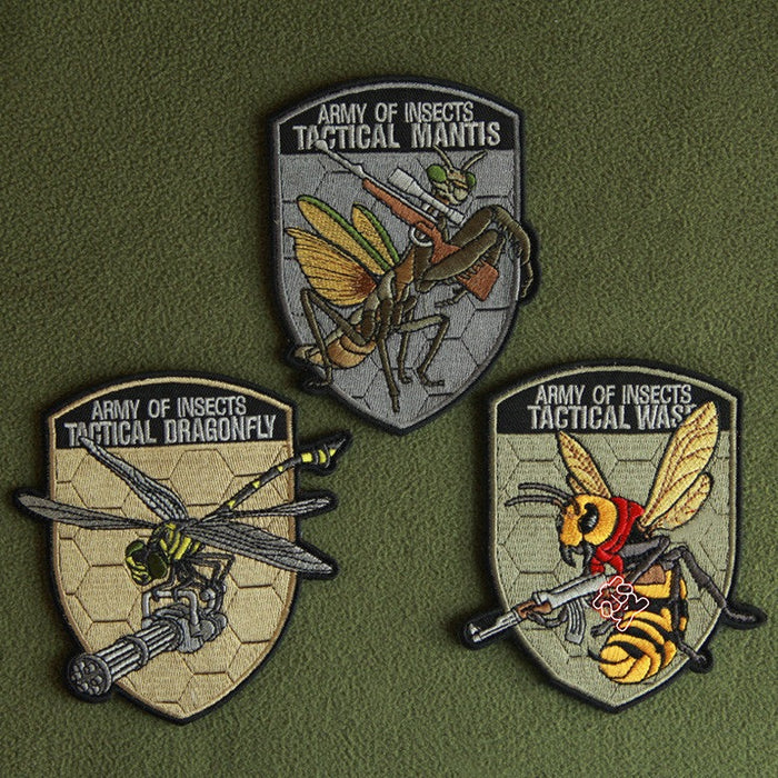Army of Insects 'Set of 3' Embroidered Velcro Patch