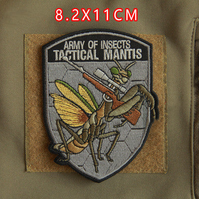 Army of Insects 'Grasshopper' Embroidered Velcro Patch