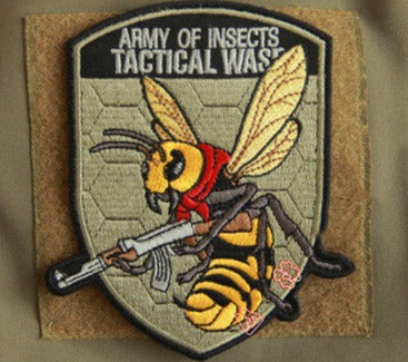 Cockroach Patch Military Army of Insects 'Bee' Embroidered Velcro Patch