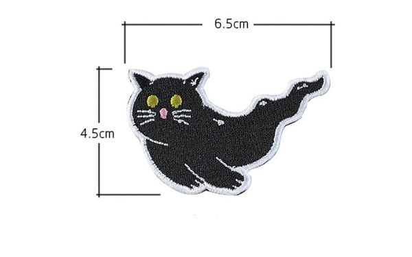 Cute Ghost Cat| 5.0 Embroidered Velcro Patch