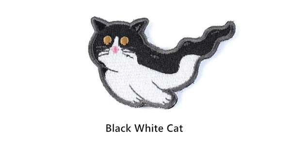 Cute Ghost Cat | 3.0 Embroidered Velcro Patch