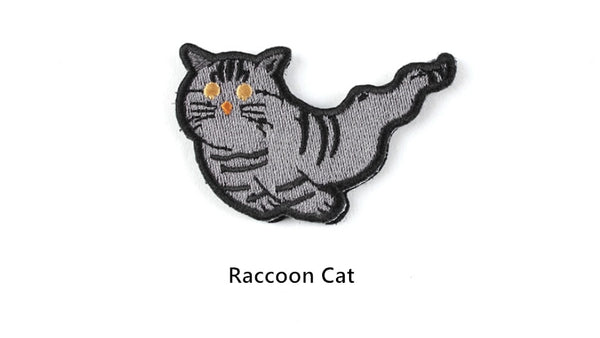 Cute Ghost Cat | 6.0 Embroidered Velcro Patch