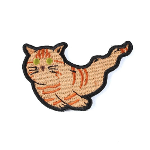 Cute Ghost Cat | 1.0 Embroidered Velcro Patch