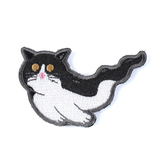 Cute Ghost Cat | 3.0 Embroidered Velcro Patch