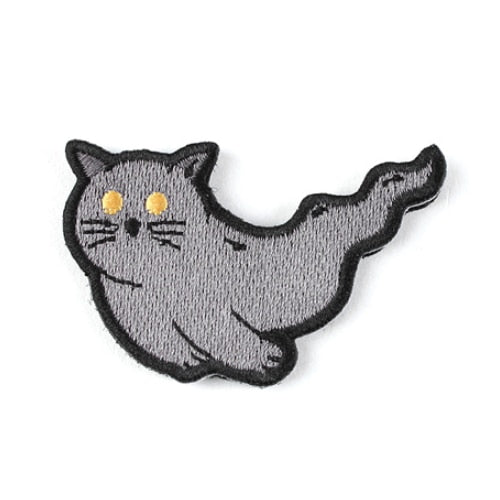 Cute Ghost Cat | 7.0 Embroidered Velcro Patch