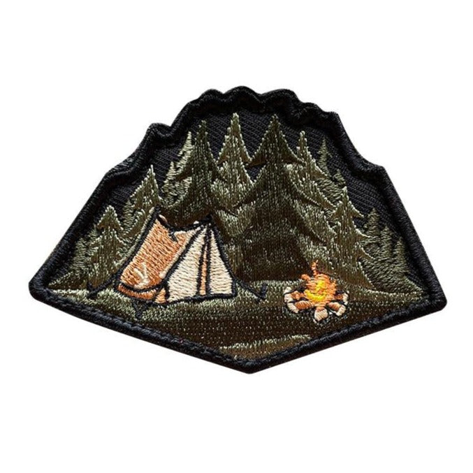 Travel 'Camping | Bonfire' Embroidered Velcro Patch