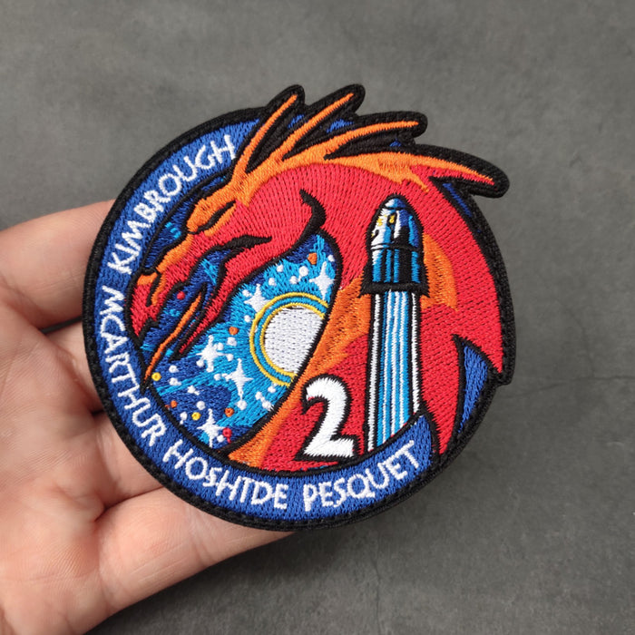 SPACEX 'Crew 2' Embroidered Velcro Patch