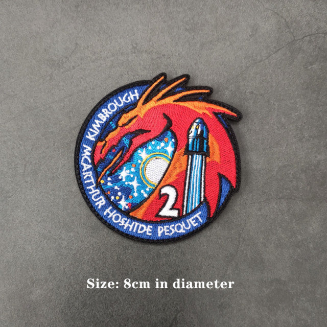SPACEX 'Crew 2' Embroidered Velcro Patch