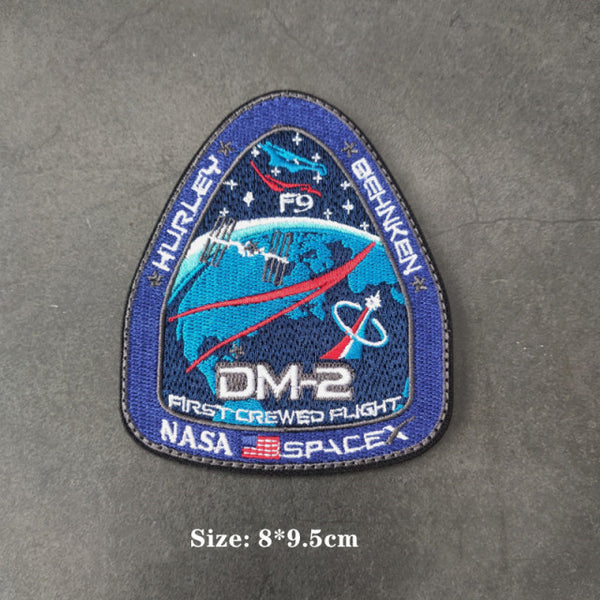 SPACEX 'Crew Dragon Demo-2' Embroidered Velcro Patch