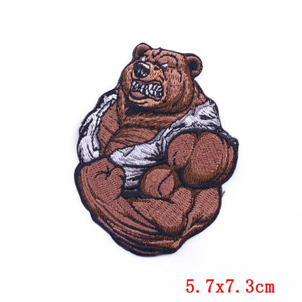 Bear 'Angry' Embroidered Patch