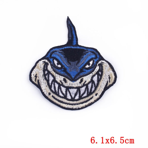 Shark 'Smiling'Embroidered Patch